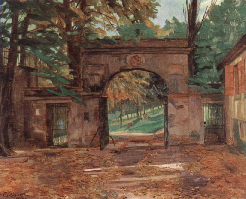 Wilhelm Trubner Neuburg Gates oil painting picture